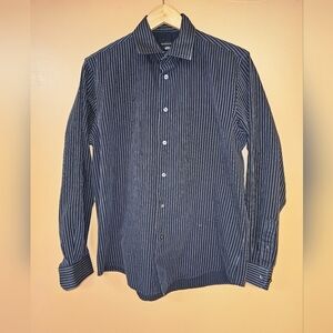 Men's Striped Black Shirt